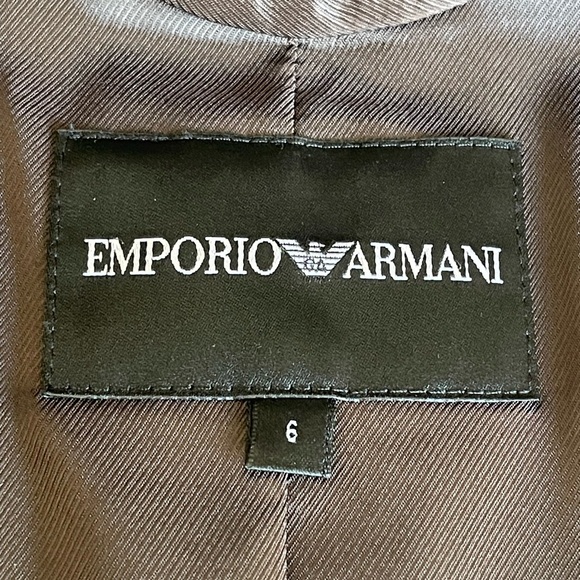 Emporio Armani brawn suit jacket/skirt size 6/8 - Picture 15 of 15